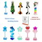 2 Sets Balloon Column Stand Kits Base and Pole with 4 Feet Height and 2lb Wat...