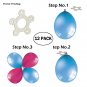 2 Sets Balloon Column Stand Kits Base and Pole with 4 Feet Height and 2lb Wat...