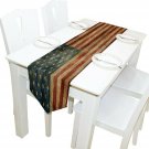 ALAZA Table Runner Home Decor, Vintage American Flag Table Cloth Runner Coffe...