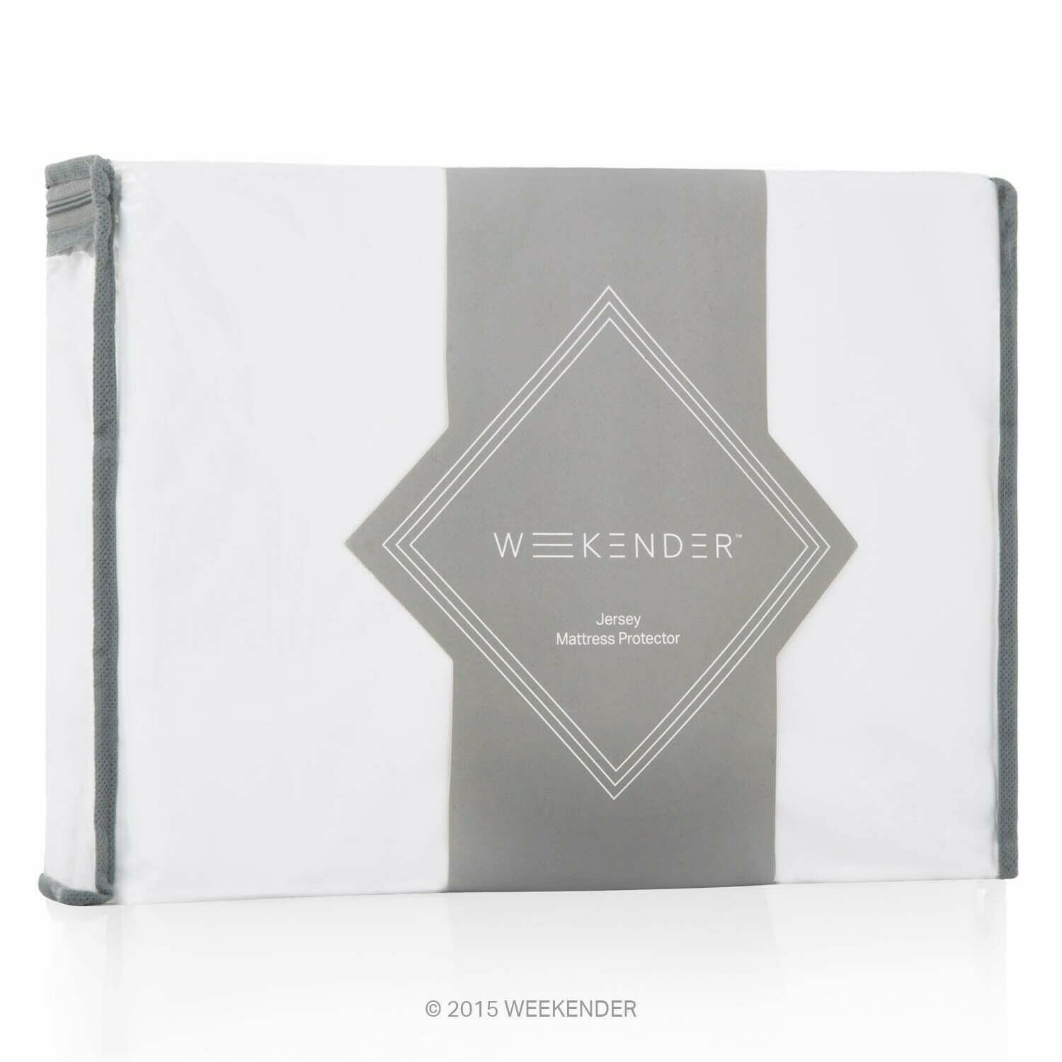 WEEKENDER Fitted Jersey Mattress Protector with Quiet Waterproof Barrier - Qu...