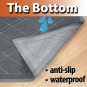 iPrimio Cat Litter Mat with Plaid Design – Anti-Slip Jumbo Size 42 x 36 inche...