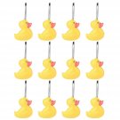 AGPTEK 12PCS Home Fashions Yellow Duck Anti Rust Decorative Ducky Resin Hooks...