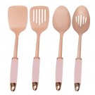 Cook With Color Set of 4 Rose Gold Stainless Steel Cooking Utensil Set withPi...