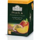 Ahmad Tea Peach & Passion Fruit Black Tea, 20-Count Boxes (Pack of 6)