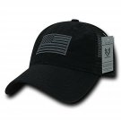 Rapid Dominance Soft Fit American Flag Embroidered Cotton Trucker Mesh Back Cap