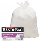 Handi-Bag HAB6FW130 Super Value Pack, 8gal, 0.6mil, 22 x 24, White (Box of 130)