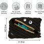 ZIPIT Grillz Big Pencil Case, Black Jumbo Pencil Case