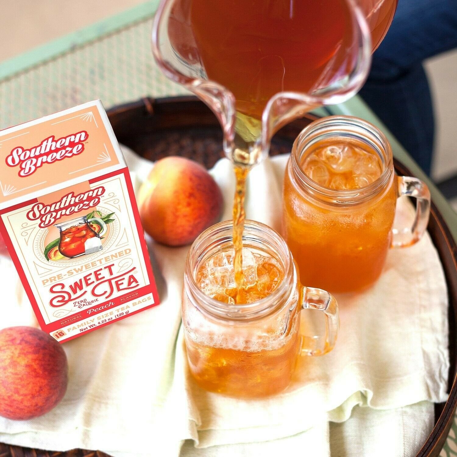 Southern Breeze Family Size Sweet Tea Bags, Peach, Zero Calories 16