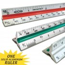 OCM 1 Triangular Architect Scale Ruler (Professional Grade Solid Aluminum) Co...