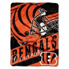 NFL Deep Slant Micro Raschel Throw, 46" x 60" Cincinnati Bengals