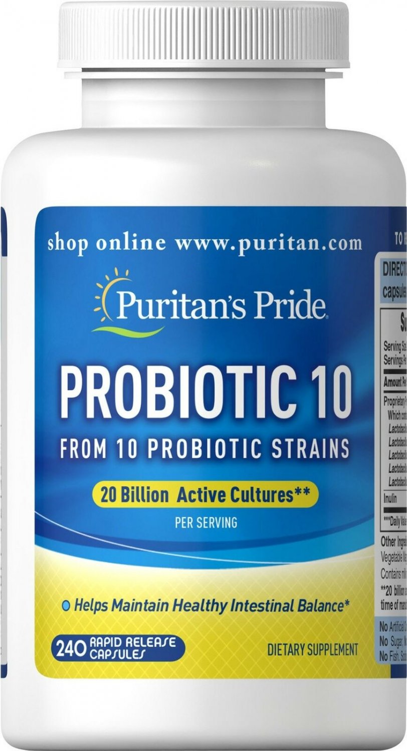 Puritans Pride Probiotic Capsules, 240 Count