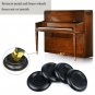 WOGOD (PA-11)Solid wood Upright Piano Caster Cups .(1 Set of 4 Black)