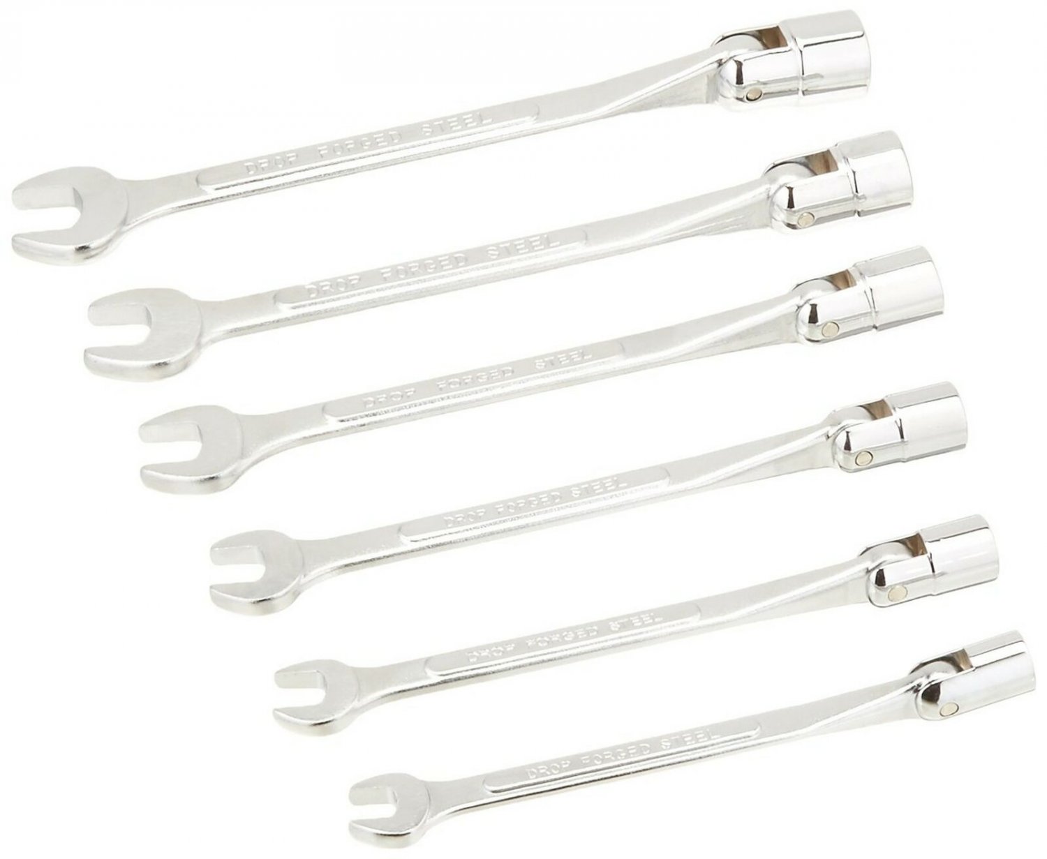 Cal Hawk Tools ACWSW6M 6 Pc Flex Combo Wrench/Socket - Metric Mm