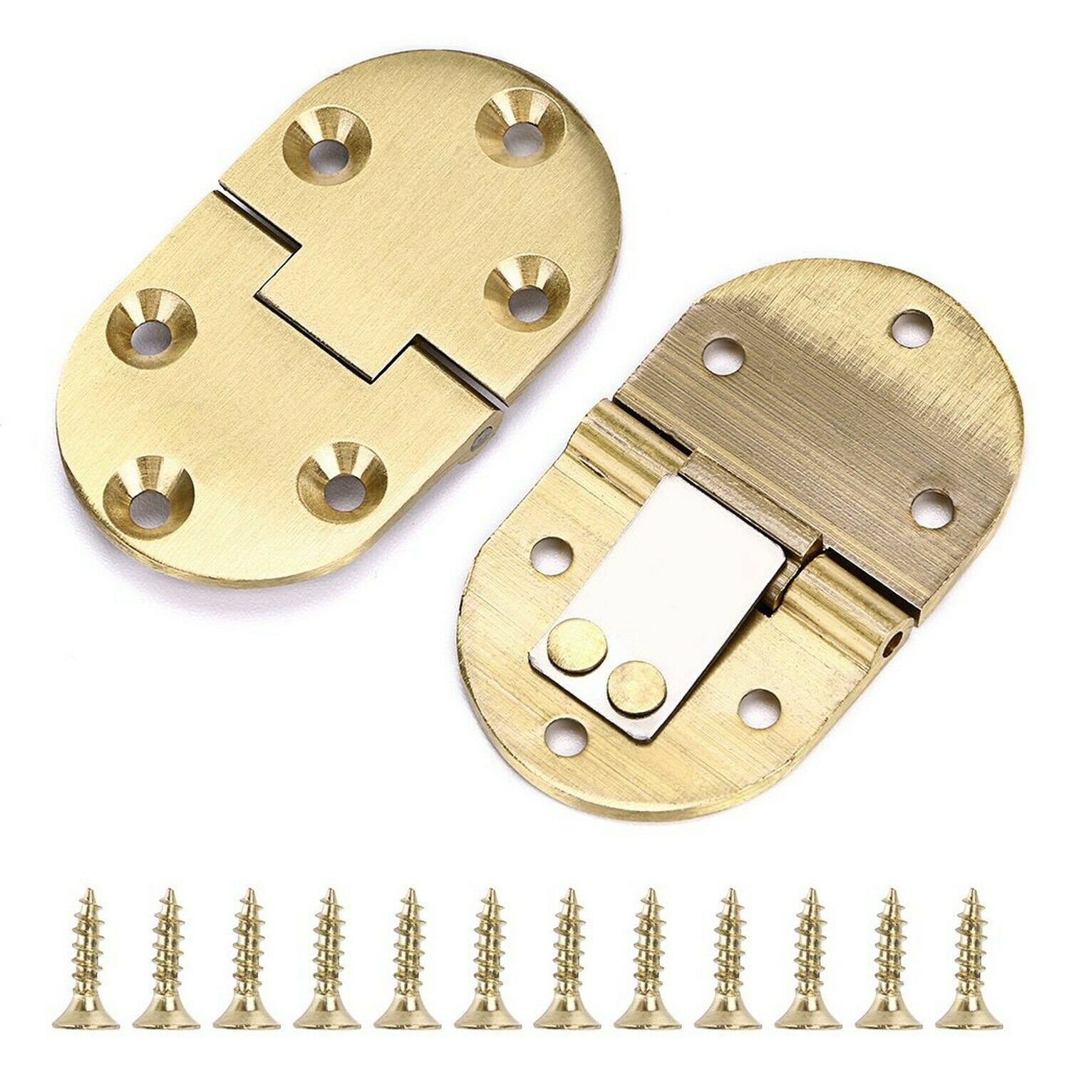 OwnMy 2Pcs 90 Degree Solid Brass Hinge, Drop Front Desk Drawer Butt Hinge for...
