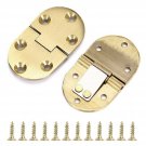 OwnMy 2Pcs 90 Degree Solid Brass Hinge, Drop Front Desk Drawer Butt Hinge for...