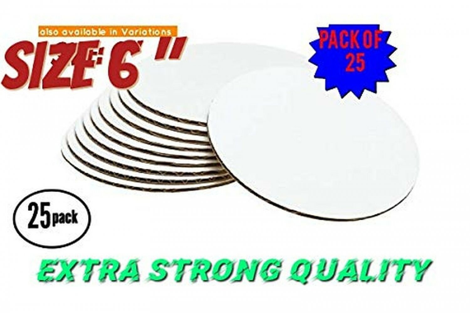 6-Inch Cake Circle, (25-Pack) cake circles 6 inch ,cake circle base