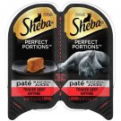 Sheba Perfect Portions Pate Wet Cat Food Trays Beef