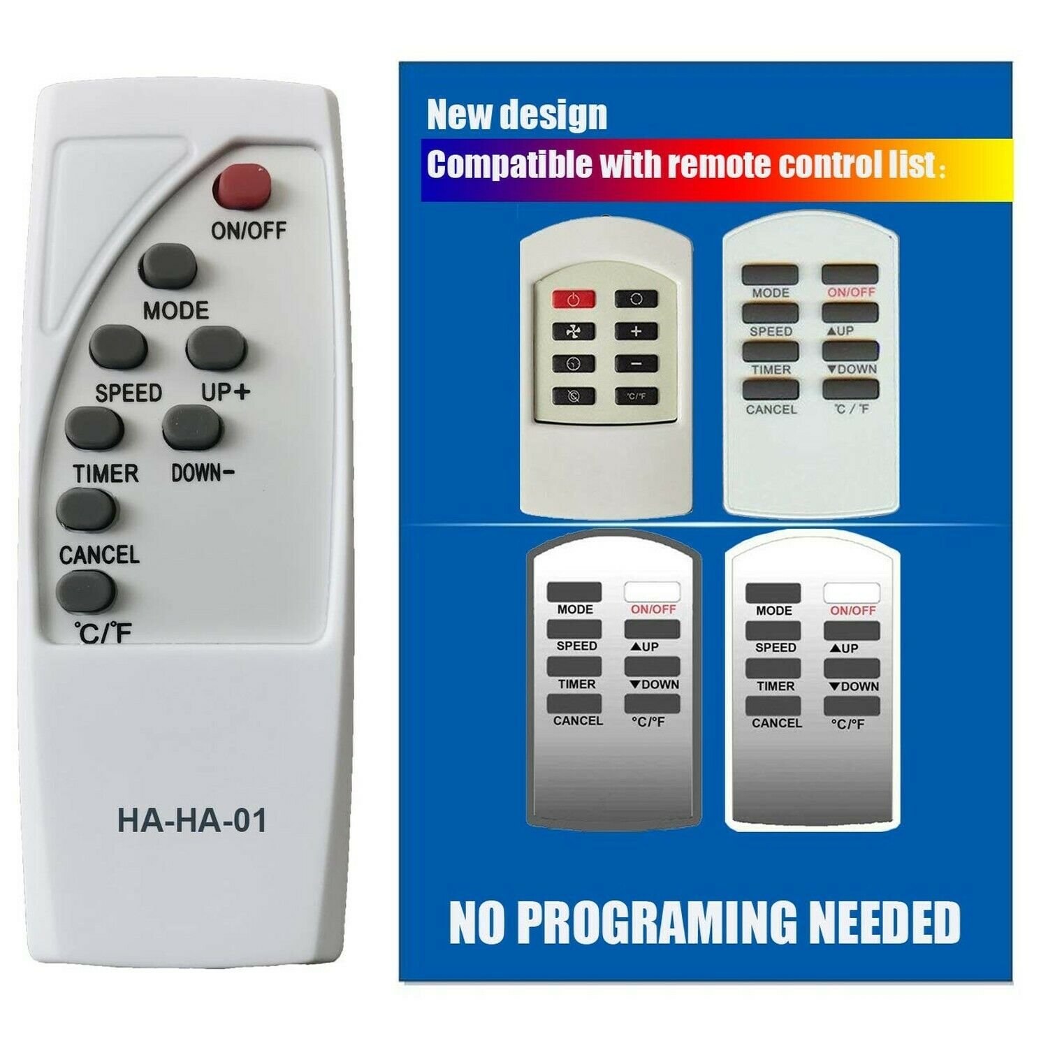 HA-HA-01 Replacement for Haier Commercial Cool Air Conditioner Remote Control...