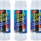 (3) Steel Glo 14oz Stainless Steel Cleaner Non Toxic Cleans Steel Copper Chrome