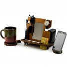 Wooden Docking Station, Desk organizer For Smartphone, Tablet, Watch, Wallet,...