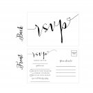 50 Blank RSVP Cards, RSVP Postcards No Envelopes Needed, Response Card, RSVP ...