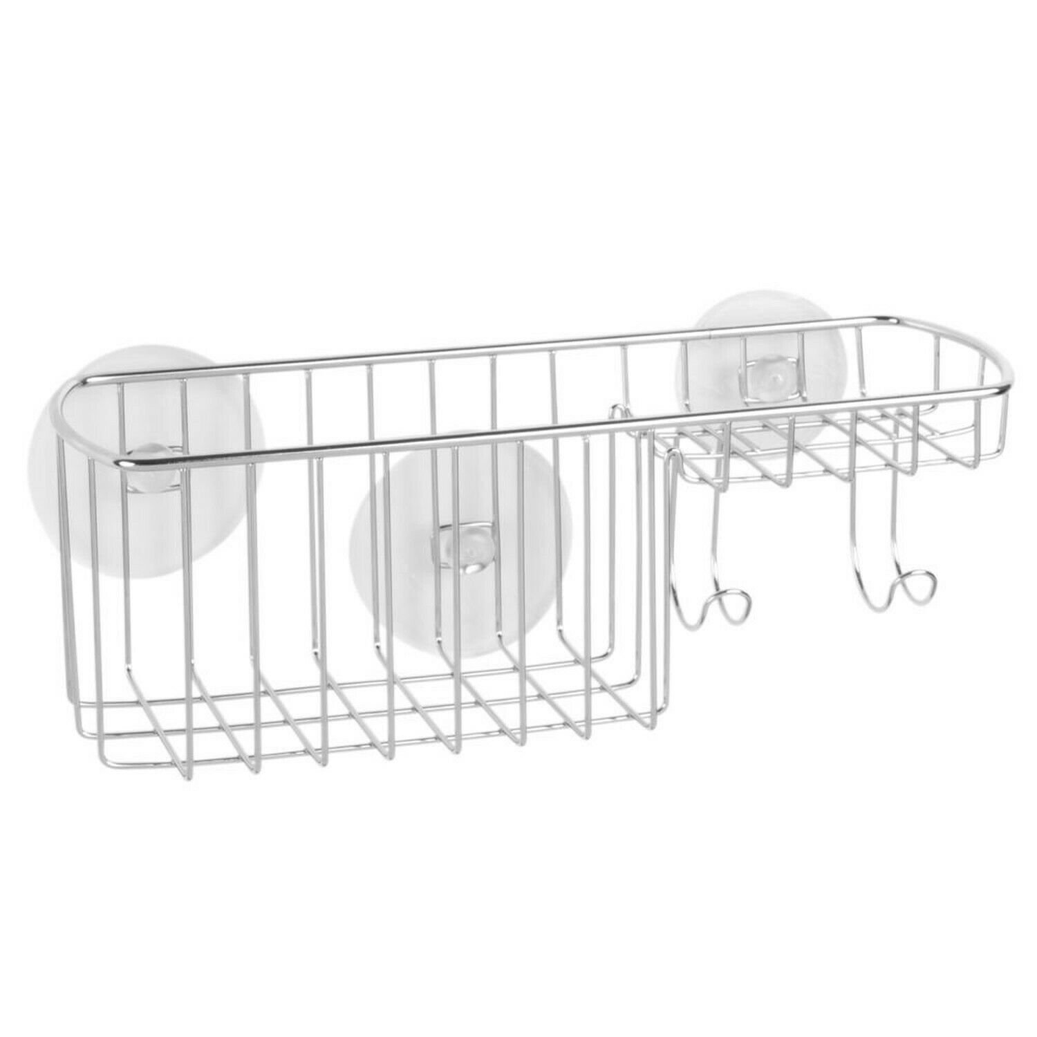 InterDesign Milo Suction Combo Basket, Chrome