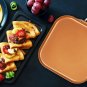 MasterPan Copper tone 11-inch Ceramic Non-stick Griddle pan Square Griddle Pan