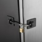 Computer Security Products Refrigerator Door Lock With Padlock, Black