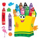 Trend Enterprises Colorful Crayons Bulletin Board Set, 30 Inches, Set of 21
