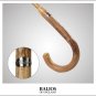 Balios (Designed in Britain Prestige Walking Stick Umbrella—Luxury Chestnut W...