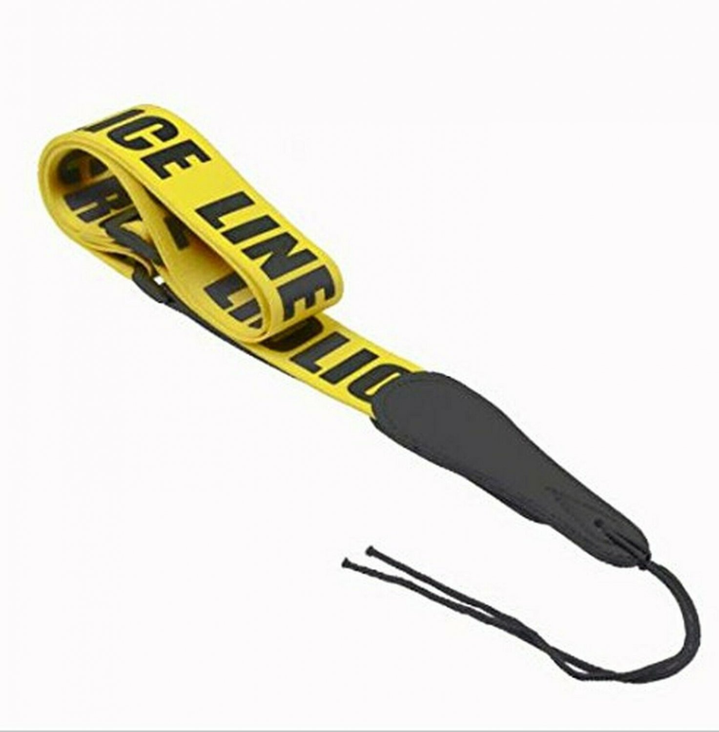 Acoustic Electric Guitar Strap Woven Cloth Leather End Police Line Do Not Cro...