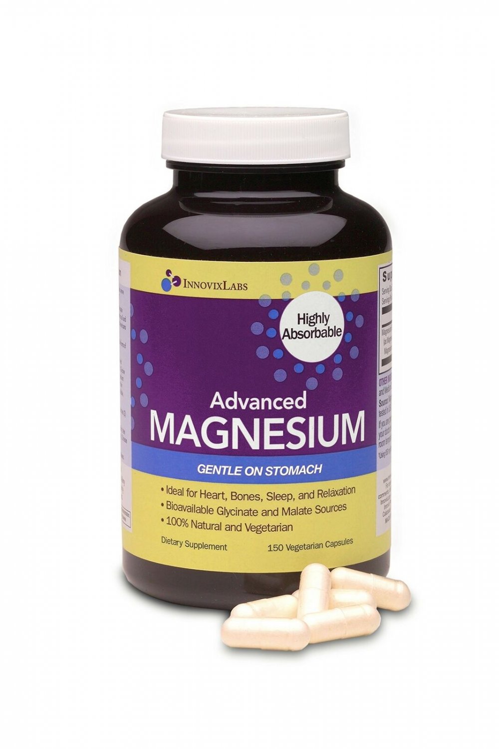 InnovixLabs Advanced Magnesium with High Absorption Malate and Glycinate. Hig...