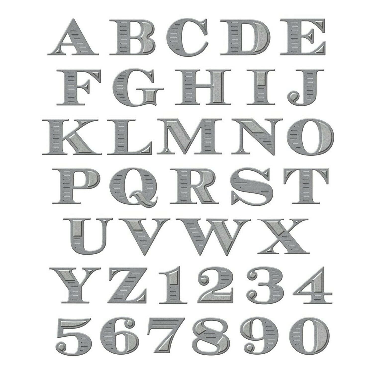 Spellbinders S5-239 Shapeabilities Etched Alphabet, Large Etched/Wafer Thin D...