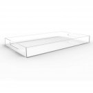 CLEAR SERVING TRAY - Spill Proof - 20" Large Premium Acrylic Tray for Coffee ...