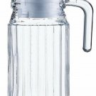 ARC International Luminarc Quadro Jug with White Lid Pitchers, 16 3/4-Ounce