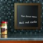 Quartet Chalkboard, 14" x 14" Chalk Board, White Wood Finish Frame (90006)