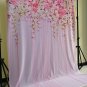 Pink Flowers Backdrop Photography Background Wedding Background Floral Photog...