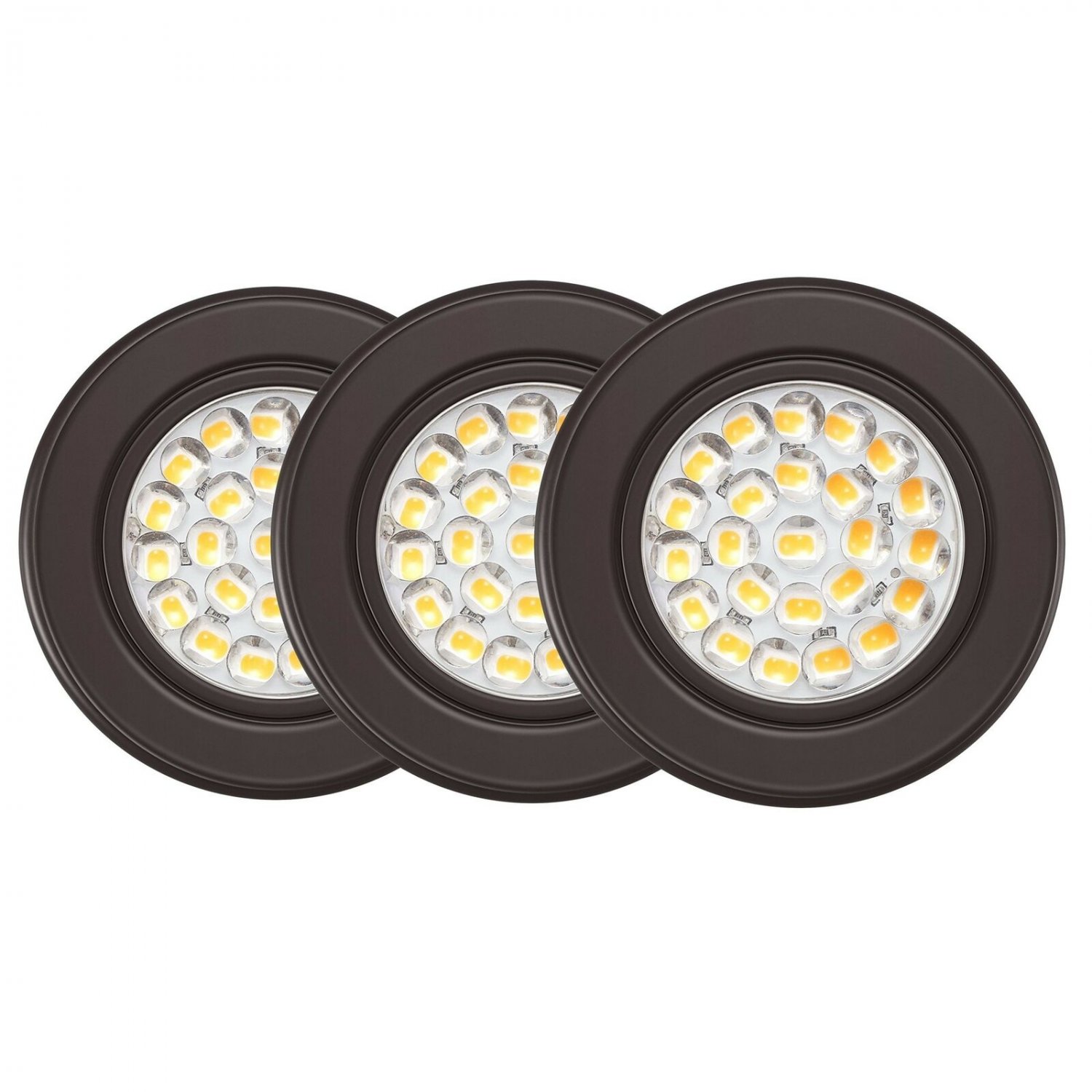 GetInLight Dimmable LED Puck Lights Kit with ETL Listed, Recessed or Surface ...