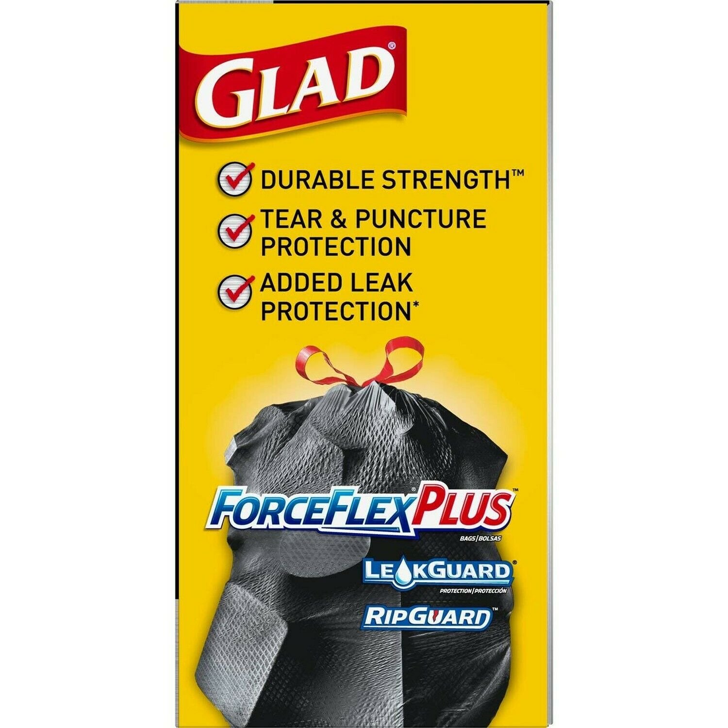 Glad ForceFlexPlus Drawstring Large Trash Bags 30 Gallon 50 Count