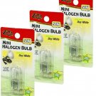 Zilla Mini Halogen Lamp Reptile Bulb, 50-watt, Day White (3 Pack)