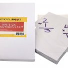 School Smart Write-On Transparency Films, 8-1/2 x 11 Inches, Clear, Pack of 100