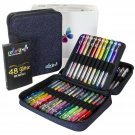 ColorIt 48 Glitter Gel Pens For Adult Coloring Books - New Glitter Colors Met...