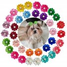 yagopet 40pcs/Pack 20pairs Cute New Dog Hair Bows with Rubber Bands Pearls Fl...
