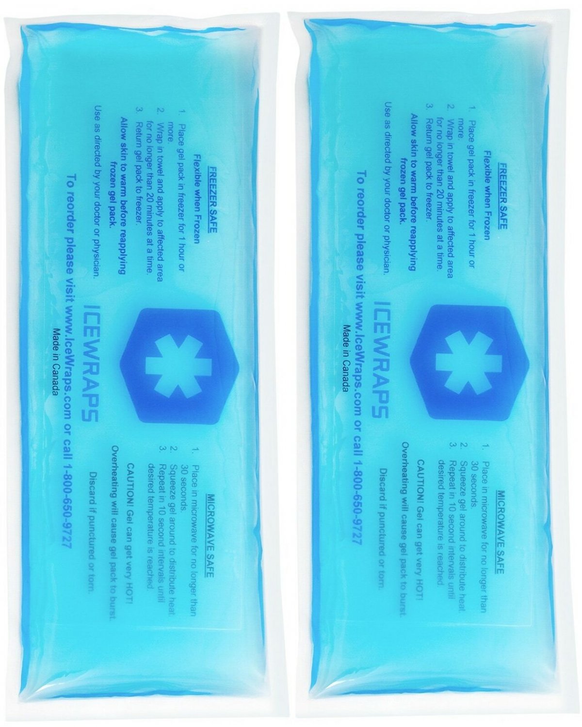 IceWraps Reusable Perineal Cold Pack - 2 Flexible Reusable Hot Cold Therapy P...