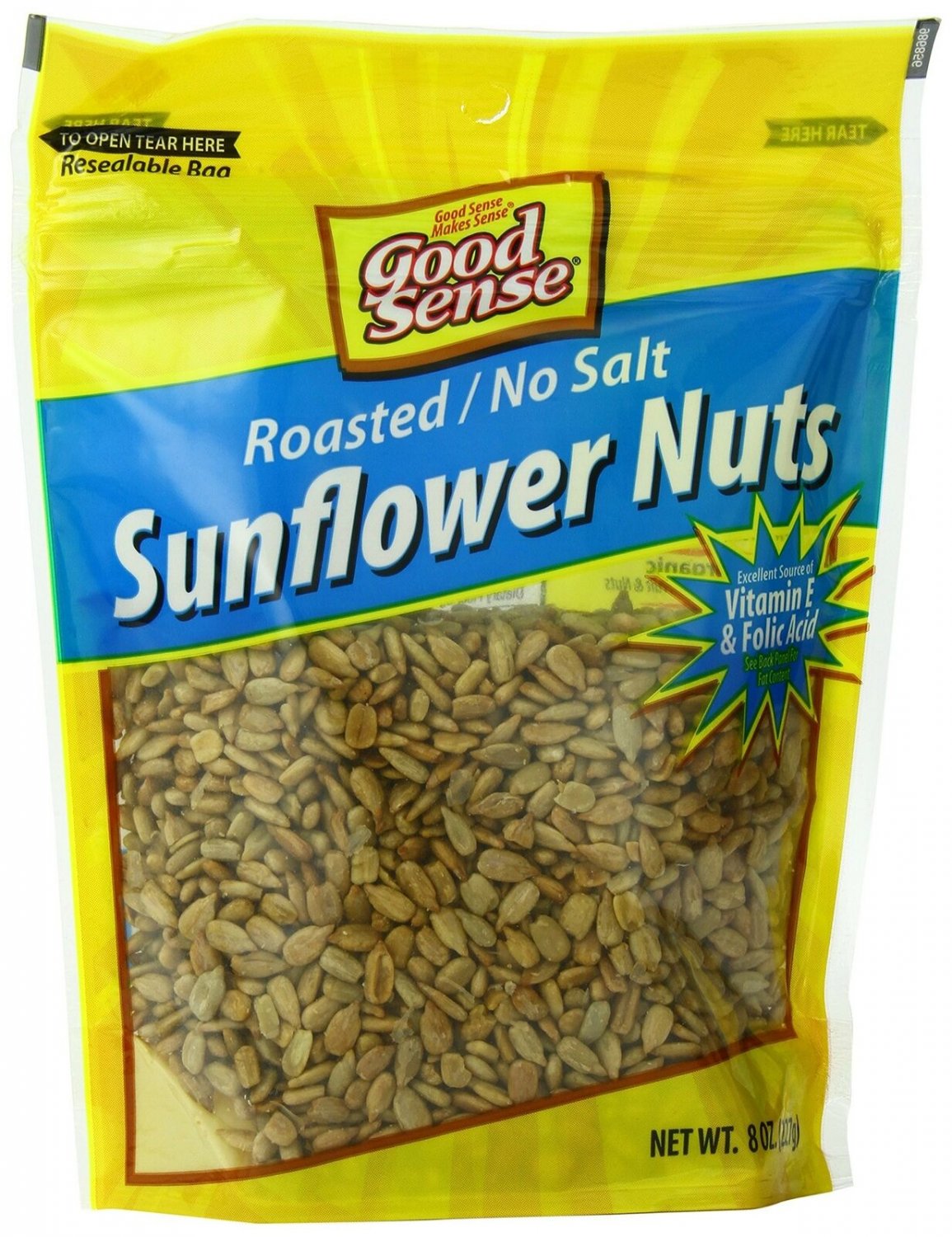 Good Sense Sunflower Nuts,  Roasted No Salt, 8-Ounce (Pack of 12)