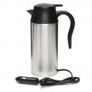 12V 750ml Stainless Steel Car Electric Heating Mug Drinking Cup Travel Kettle...
