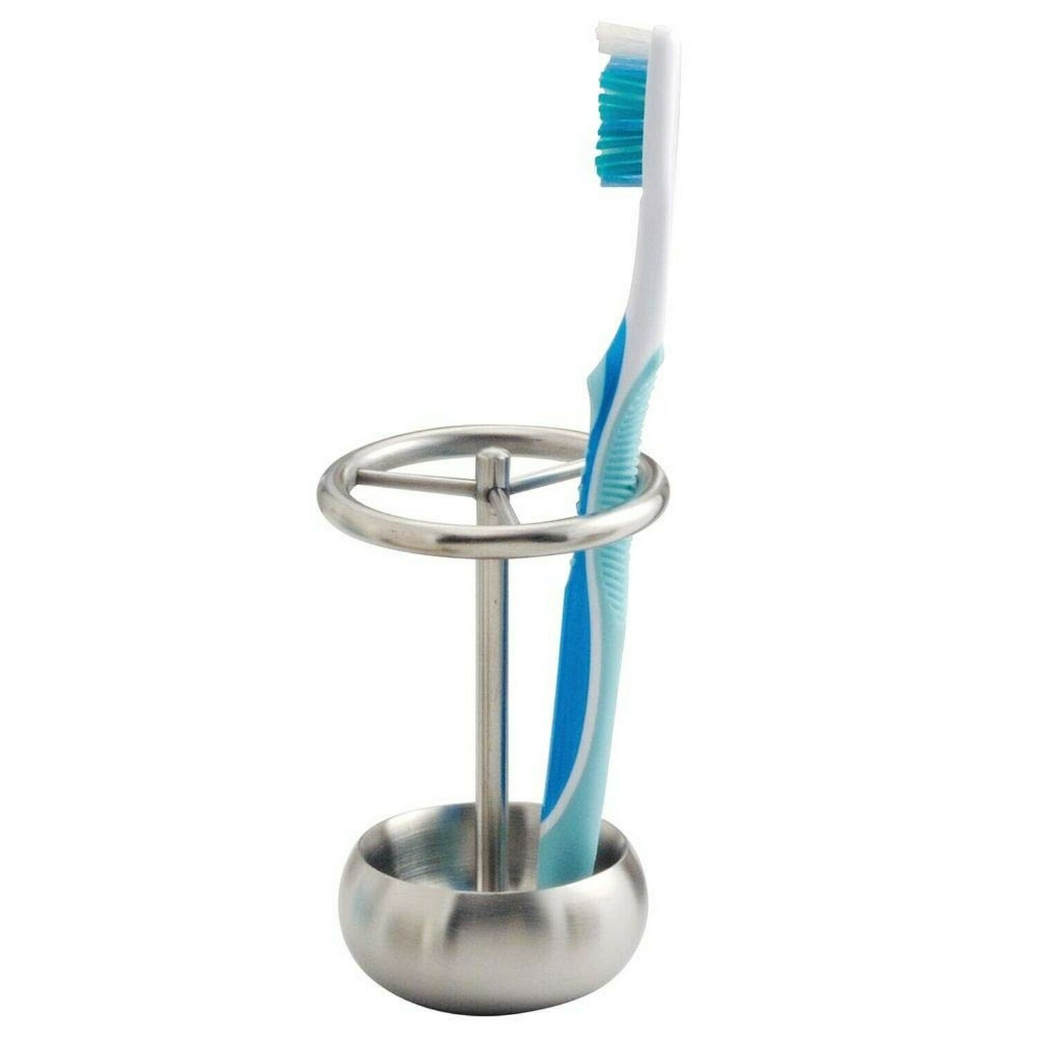 InterDesign Nogu Metal Toothbrush Holder Stand for Bathroom Vanity, Counterto...