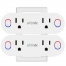 WiFi Smart Plug Socket Works with Alexa Echo/Google Home/IFTTT, Slitinto Dual...
