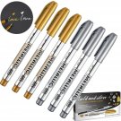 Gold and Silver Metallic Marker Pens, Metallic Permanent Markers Suitable for...