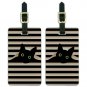 Black Cat In Window Luggage ID Tags Suitcase Carry-On Cards - Set of 2
